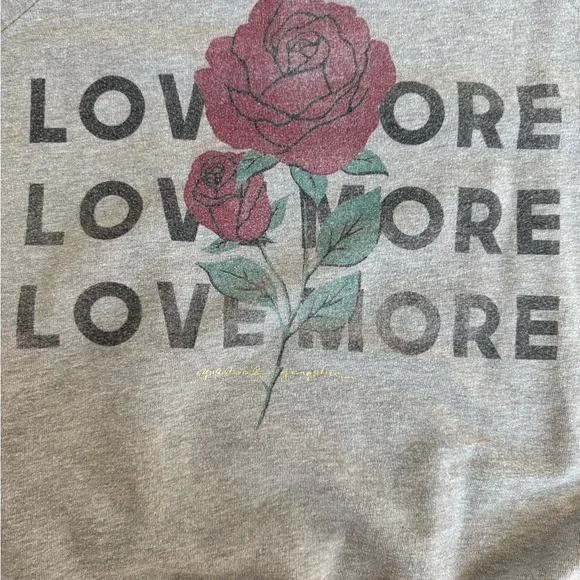 Spiritual Gangster Love More Gray Crewneck Sweatshirt XS - Picture 4 of 5